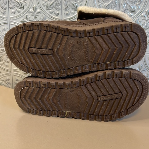 Sport Fashion Suede Leather Tan Faux Fur Ankle Winter Boots Womens size 37 US 6 - Picture 4 of 4